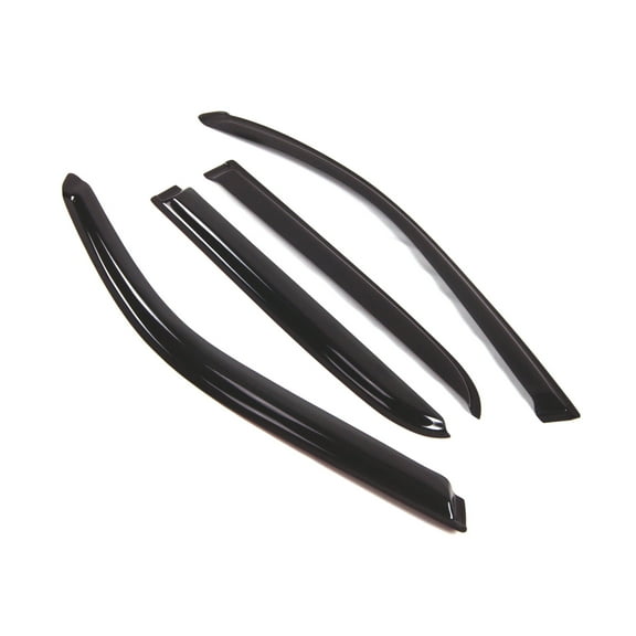 TuningPros Outside Mount Window Visor Deflector Smoke Tinted 4 Pcs Set For 2004-2006 Toyota Tundra Double Cab