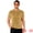 Golden, variant on Men's Velvet Crew Neck Short Sleeve Tee Tops Disco Velour T Shirts S Golden
