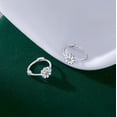 thumbnail image 4 of Solid 925 Sterling Silver Daisy Flower Hoop Earrings for Women Teens Flower Hoop Earrings Spring Cartilage Helix Earrings, 4 of 7