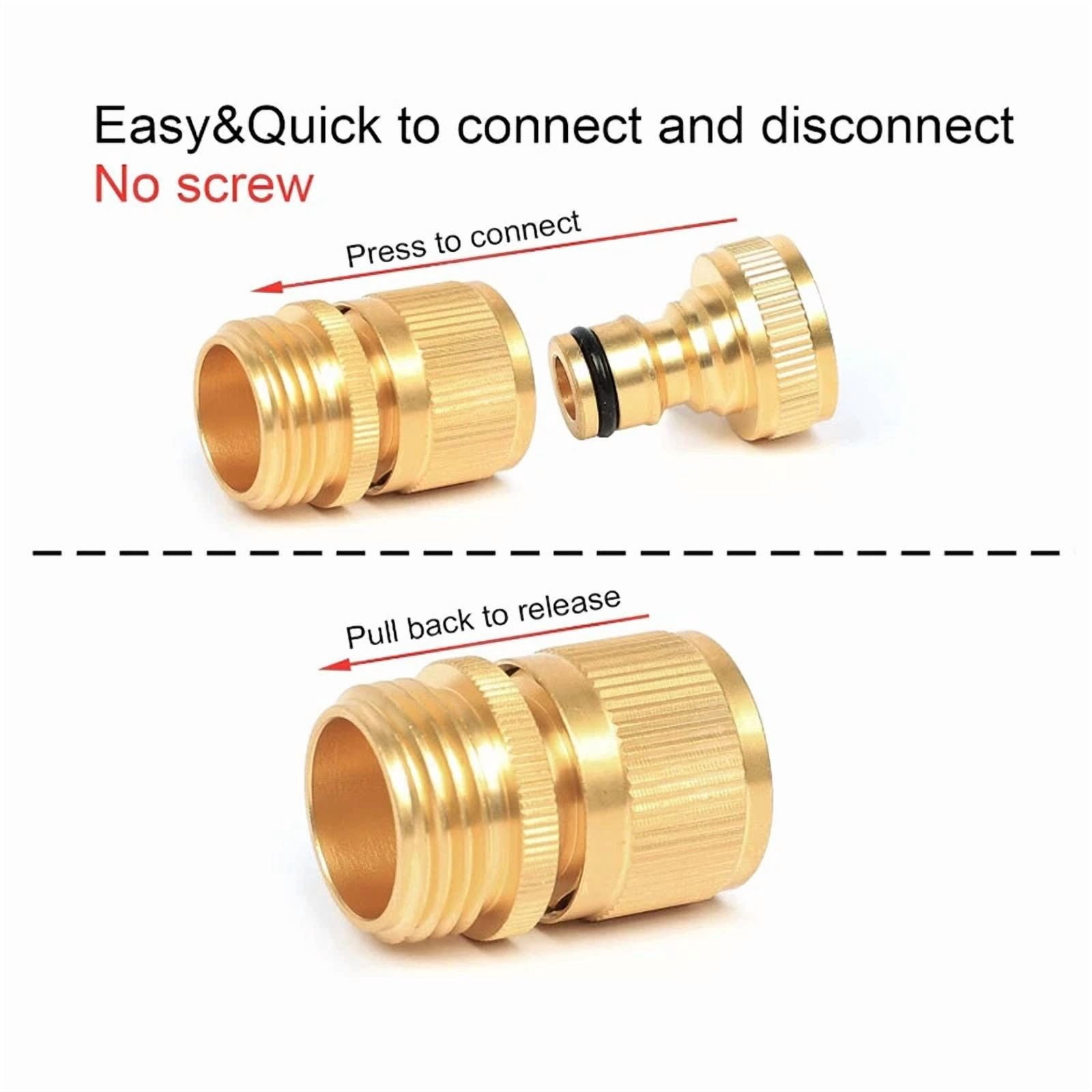 PURELY- Garden Watering Hose Pipe Connectors - 2 Sets Water Hose Quick Connect Fittings
