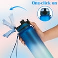 thumbnail image 4 of YOPTOP 32 oz Plastic Water Bottle with Time Marker and Wide Mouth Lid  Orange,blue, 4 of 9
