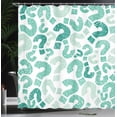 thumbnail image 3 of Ambesonne Modern Shower Curtain, Contemporary Pattern Sketch, 69"Wx84"L, Jade Green, 3 of 4