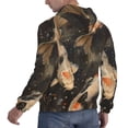 thumbnail image 6 of Pofeuu Koi Fish Tranquility Print Mens Casual Hooded Collar Drawstring Hoodies Pullover Sweatshirts Casual Long Sleeve Shirts-X-Large, 6 of 7