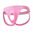 thumbnail image 5 of USNSM Mens Jockstrap Underwear Breathable Sport Thongs Athletic Supporters for Gym, Date and Everyday Wear Pink XL, 5 of 9