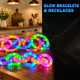Stick Point Up 24 Count Light Up Glow Stick Party Favors Bracelet Necklace Set ...