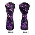 thumbnail image 5 of Uorisanigo Golf Club Head Covers - Premium Leather Purple Rose Butterfly Golf Driver Fairway Hybrid Head Cover - Personalized Golfclub Covers Accessories for Women, Fits Most Size, 5 of 7