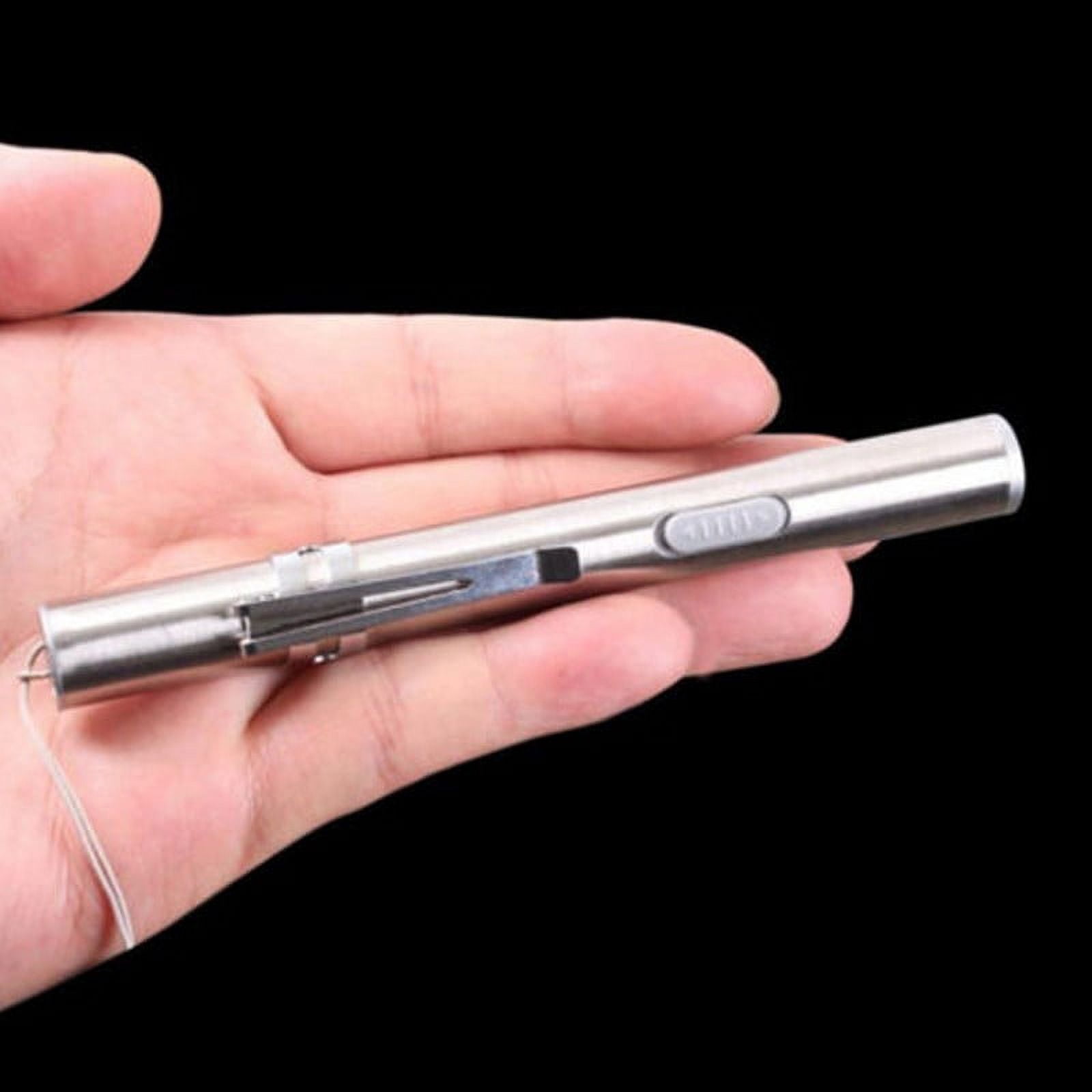 1Pc Pen Light Flashlight with USB Cable 45 lm Rechargeable Small Bright Penlight LED Pen Flashlight Pocket Flashlight for Camping Outdoor Work Repair