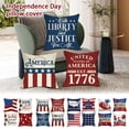thumbnail image 3 of 18X18 Throw Pillow Covers Set of 2 Patriotic Red White Blue Decorative Throw Pillow Covers for Couch Farmhouse Living Room Outdoor Patio Fourth of July Decorations, 3 of 3