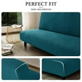 Subrtex Stretch 1Piece Textured Grid Futon Slipcover, Teal