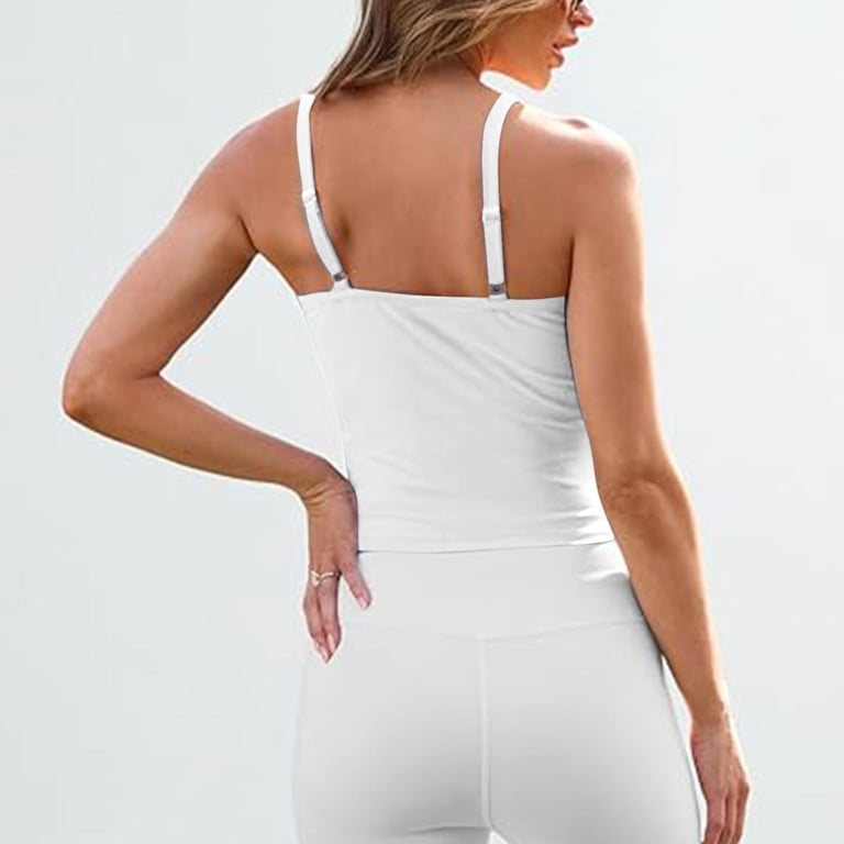 Womens Soft Camisole Top Adjustable Spaghetti Strap Workout