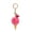 Rose Red, variant on Xinyolin Portable Ice Cream Pendant Keychain Cute Cartoon Plush Ball Keychain Bags Car Key Chain Ring Creative Gift