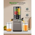 thumbnail image 3 of VVAKAM Juicer Machines, Cold Press Juicer with 4.4'' Large Feed Chute Fit Whole Vegetables & Fruits, Masticating Juicer Machines, Easy to Clean, High, 3 of 9
