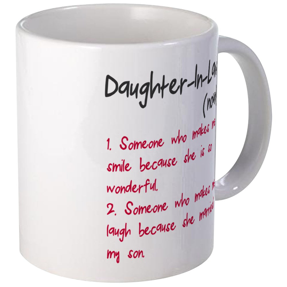 Amazon.com: Daughter-in-Law Coffee Mug From Mother-in-Law Father-in-Law -  Funny Dear Daughterinlaw Thanks for Being My If I had Different Punch Her  In The Face - New Future Cup 11oz Whizk M2P011 :