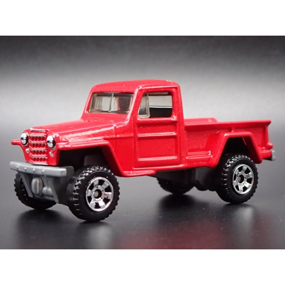 Open Box 1947-1965 JEEP WILLYS PICKUP 4X4 RED 1:64 SCALE COLLECTIBLE DIECAST MODEL CAR