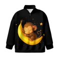 thumbnail image 5 of Xoenoiee Capybara Palm Tree Print Kids Quarter Zip Up Pullover for Girls Long Sleeve Sweatshirt Mock Neck Polo Sweater Fall Outfits, Size 9-10 Years, 5 of 7