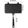 thumbnail image 2 of Sandwich Maker, Non-stick Grill  Maker Pan with Handle, Stovetop Toasted  Flip Pan Indoor Outdoor Camping  Kitchen Breakfast, 2 of 6