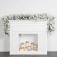 thumbnail image 6 of Vickerman 9' Flocked Alberta Artificial Christmas Garland, Warm White LED Lights, 6 of 6