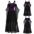 thumbnail image 1 of Qertyioot Womne Plus Size Cold Shoulder Butterfly Halloween Dress, 1 of 6