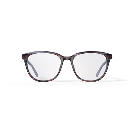 Walmart Women's Stephanie Square Prescription Eyeglasses with Case, Brown Tortoise