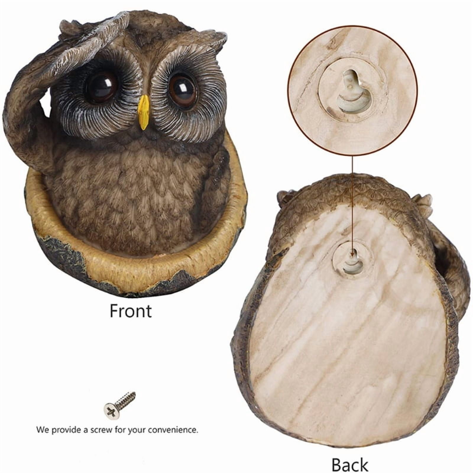 Owl Tree Hugger Statues Garden Peeker Yard Art Decoration Easter Outdoor Sculpture Ornaments