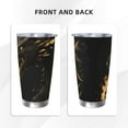 thumbnail image 3 of KLL Black And Gold Fire Dragon Print 40oz Stainless Steel Insulated Car Cup with Spillproof Lid - Keep Your Drink Hot or Cold on the Go-Straw Three-piece Set, 3 of 8