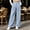 Blue, variant on Njagoc3 Womens Casual Wide Leg Pants High Waisted Button down Straight Long Trousers Palazzo Pants