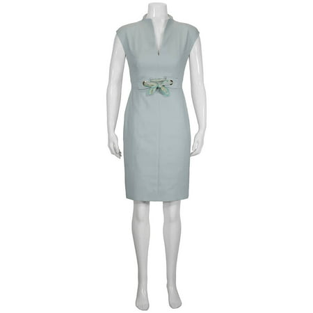 Max Mara Delfina Scarf Tie Sheath Dress In Green, Brand Size 36