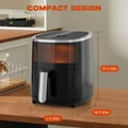 thumbnail image 6 of WHALL 4QT Air Fryer Oven, 8-in-1 Preset Menus, LED Smart Touchscreen, Reduce 85% Fat,1200W, 6 of 9