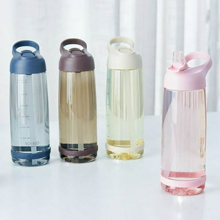 

Hesroicy 550ml 850ml 1000ml Outdoor Straw Water Bottle Big Capacity Sports Drinkware