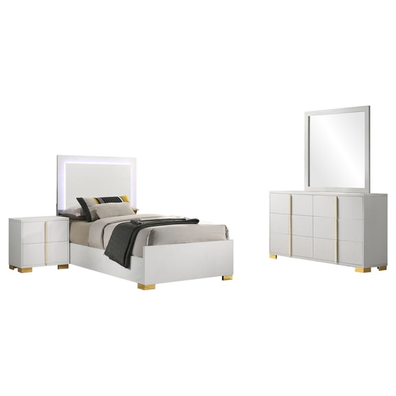 Marceline 4-piece Twin Bedroom Set White