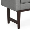thumbnail image 3 of Scott 29 inch Wide Contemporary Rectangle Small Ottoman Bench in Pewter Grey Linen Fabric, 3 of 13