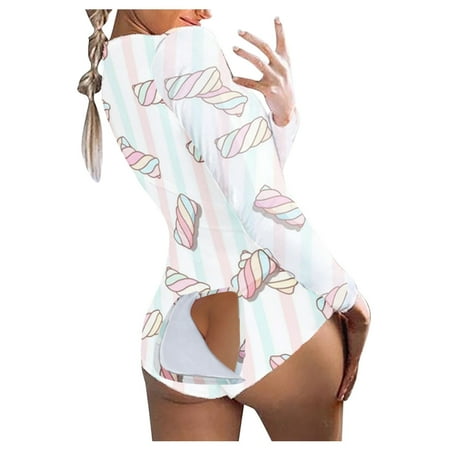 

Qufokar Pajamas Women Petite Pajama Shirt Women Adults Functional Buttoned Top Lady Print Button- Jumpsuit Pants Women Women S Jumpsuit