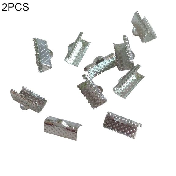 Ayyufe Pack Of 20 Ribbon Clamps Crimp Ends Bail Connector for Braccelet DIY Findings