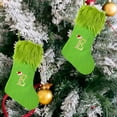 thumbnail image 6 of Christmas Decorations Indoor Outdoor, Christmas Holiday Supplies Christmas Socks Gifts Socks Venue Decoration Large Knitted Green Hairy Christmas Alphabet Socks, on Sale Clearance!, 6 of 6