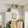 thumbnail image 2 of PawHut 3PCs Cat Wall Shelves w/ Scratching Post, Perches, Steps, Light Grey, 2 of 10
