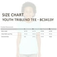 thumbnail image 3 of BELLA + CANVAS Youth Triblend Tee Crewneck Plain T-Shirt (True Royal Triblend , L), 3 of 8