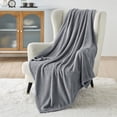 thumbnail image 2 of Manta polar para cama, tamaño doble, gris, 300 g/m², ligera, 2 of 7