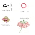 thumbnail image 3 of 7-Inch Desktop Goose Country Style Pearl Necklace Outfit Set – Mini Figurine for Office Desk, Polyester, 3 of 6