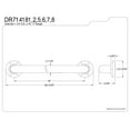 thumbnail image 2 of Kingston Brass DR714182 Metropolitan 18" Grab Bar, 1-1/4" Diameter, Polished Brass, 2 of 2