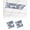 Navy, Indigo, White, variant on 4 Pack Fluorescent Light Cover for Ceiling Lights, Teal Palm Leaves Magnetic Classroom Light Filters 4x2 Feet, Summer Botanical Tropical Plants Decorative Ceiling Shade Panel for Office