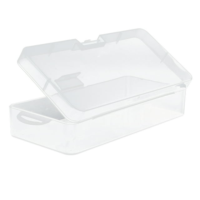 Contenedor de almacenamiento, caja de almacenamiento de plástico, caja de almacenamiento de joyas rectangular, cajas de almacenamiento con tapas, diseño a prueba de futuro