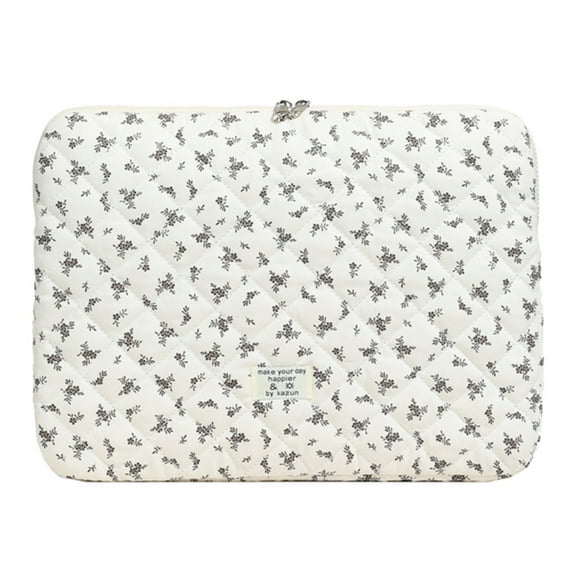 JINZJ Maple Leaf Cute Quilted Laptop Sleeve Soft Padded Computer Storage Bag (Black L)