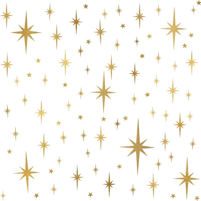 Pegatinas de pared de estrellas, pegatinas de pared para habitación de niñas (116 unidades), pegatinas de pared brillantes, pegatinas de estrellas adhesivas y despegables, 6 tamaños