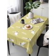 thumbnail image 6 of Yellow Spring Easter Table Cloth, Waterproof Tablecloth for Rectangle Tables, Cute Bunny Botanical Reusable Washable Fabric Table Cover for Restaurant Kitchen Dining Tables 60"x120", 6 of 9