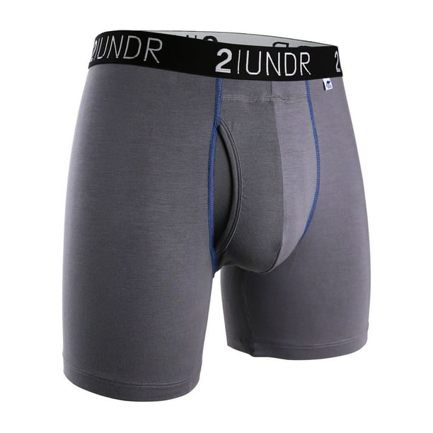 2UNDR - 2UNDR Men's Swing Shift Boxers (Grey/Blue, XXXX-Large ...