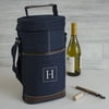 Personalized Navy Wine Bottle Cooler
