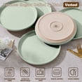 thumbnail image 4 of Vesteel Dinner Plates Set of 6, 10.2inch Ceramic Stoneware Sets for Home Restaurant, Large Dinnerware for Serving Steak, Pizza, Dishwasher & Microwave Safe, 4 of 8