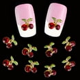 thumbnail image 3 of UDIYO 10 Pcs Shiny 3D Cherry Shape Nail Art Rhinestone Studs Glitters Charms Lay Gifts, 3 of 6