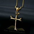thumbnail image 5 of NEGS 18K Gold Plated Crucifix Cross Catholic Christ Pendant 24'' Chain Jesus Prayer Stainless Steel Necklace for Men Women, 5 of 7