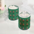 thumbnail image 2 of Yayeee 4 Pack Qtip Holder Bathroom Cotton Swab Canister with Lid Clear Dispenser Set, Christmas Trees, 2 of 6
